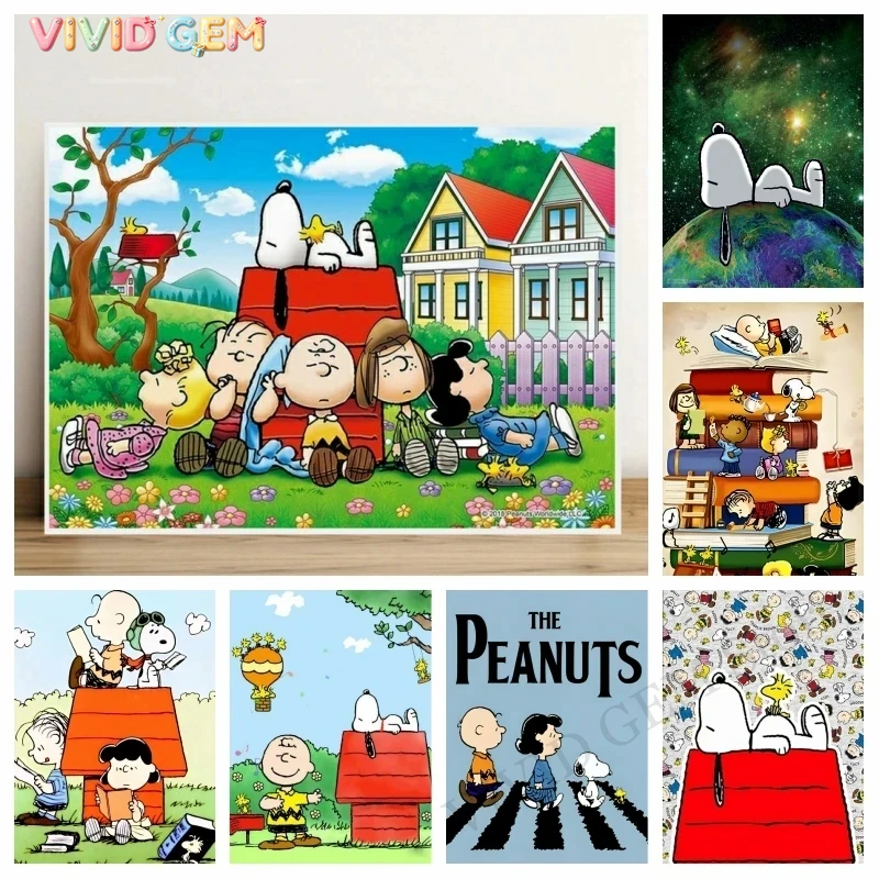 Photo Mosaic Print - 비비드 젬 2026 새로운 귀여운 스누피