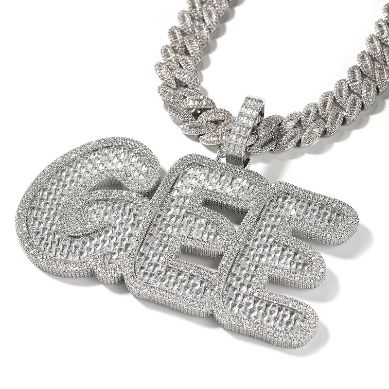 Name Necklace Custom - 남자를위한 사용자 정의 큰 글자 이름