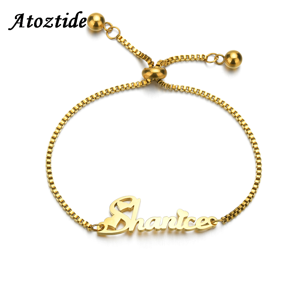 Atoztide-여성을 위한 맞춤형 패션 이름 팔찌,  - Personalized Name Box 리뷰 및 가격