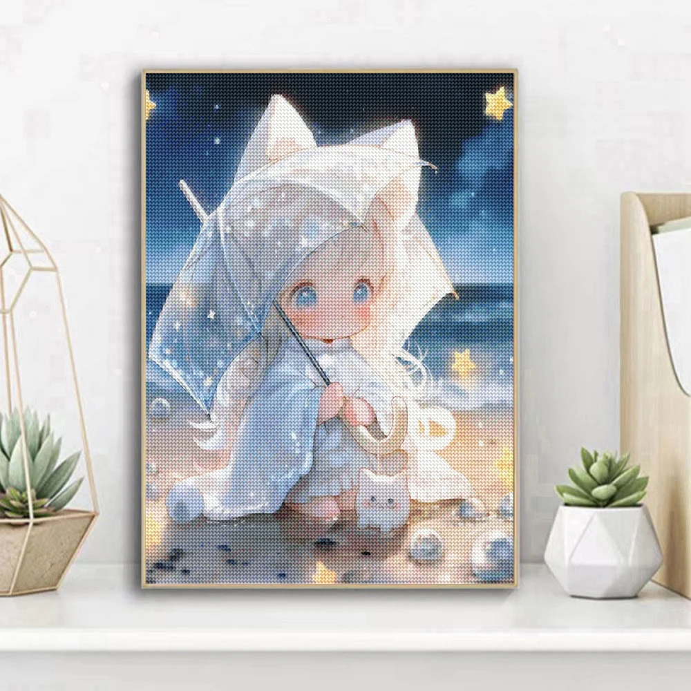 5D DIY AB 다이아몬드 페인팅 애니메이션 소녀 그 - Photo Mosaic Print 리뷰 및 가격